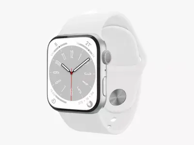 Apple Watch Series 8 Sport Band Silver Color 3D Model Low-poly 3D model