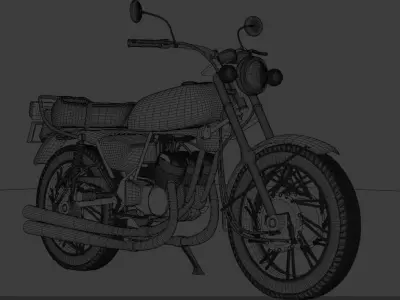 Classic Motorbike 3D model