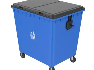 Trash Bin Low-poly 3D model