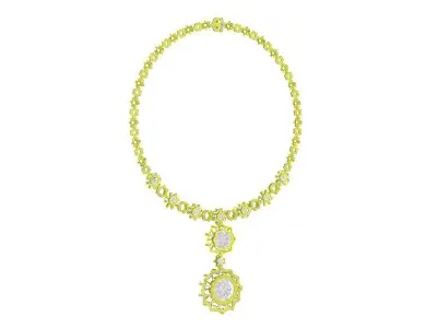 A6584 Italy Luxury Diamond Women Necklace Pendant 3D print model