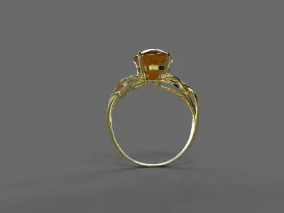 High-Quality 3D Ring Model Low-poly 3D model 23