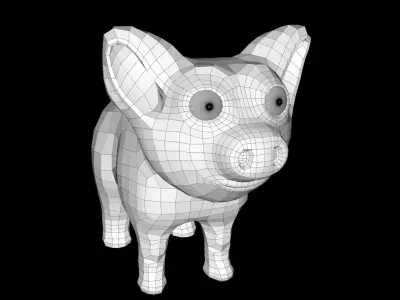 Pig Model animated 3D model
