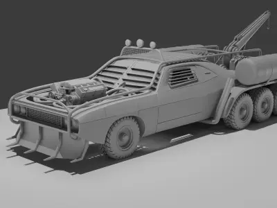 Apocalyptic Car 3D model
