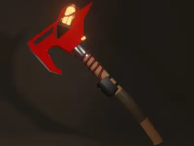 Fire axe Free low-poly 3D model
