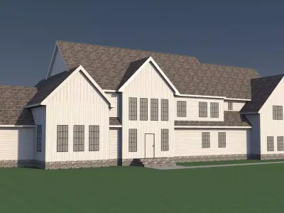 Modern Luxury Farm House 3D model