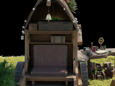 Potions Caravan 3D model