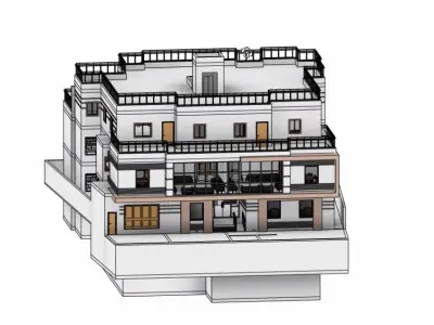 house complete revit project p7 3D model