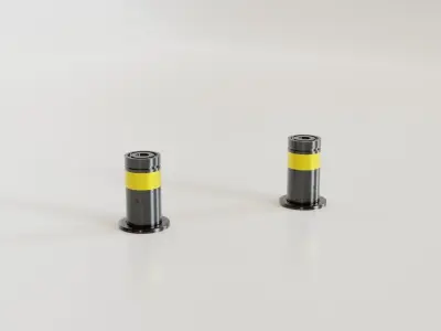 Modern Barrier Set Low-poly 3D model