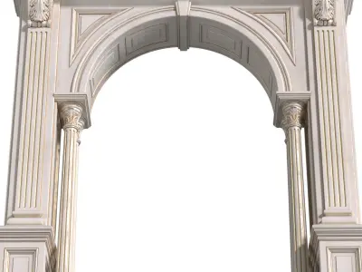 Arched interior doorway in a classic style 3D model
