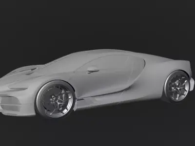 2025 Bugatti Tourbillion - Ready for Animation 3D model