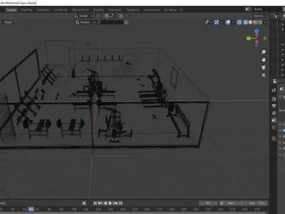 Gym Interior 3D model