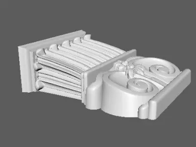 carved pilaster 3D model 4