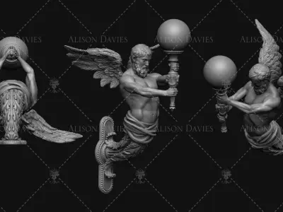 Ornate French Antique 18th century Lantern 3d print file 3D print model