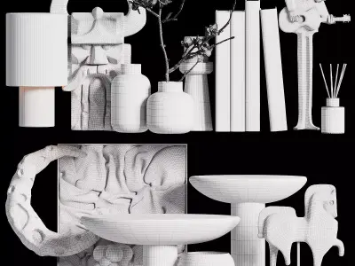 Decorative set 73 3D model purchase