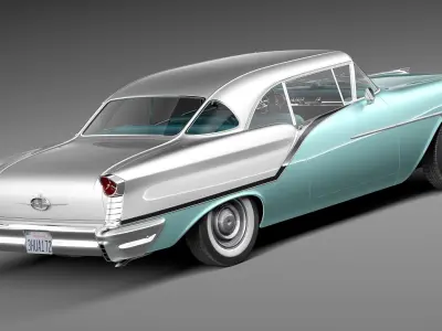 Oldsmobile 88 coupe 1957 3D model