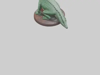 Caiman statue model 3D model
