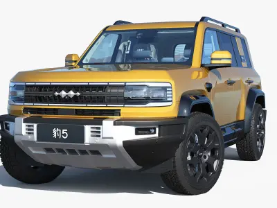 2025 BYD Denza B5 Formula Leopard 5 with interior 3D model