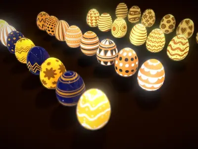 Collections Easter Eggs7 Low-poly 3D model