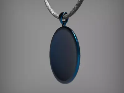 Amulet pendant with a spiral 3D print model