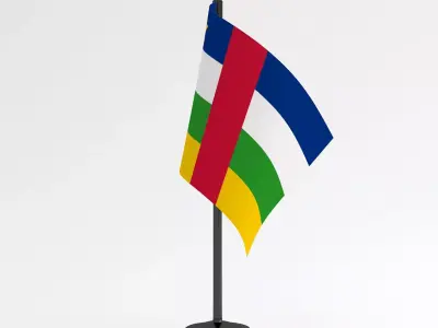 Table Flag Central African Republic 3D model
