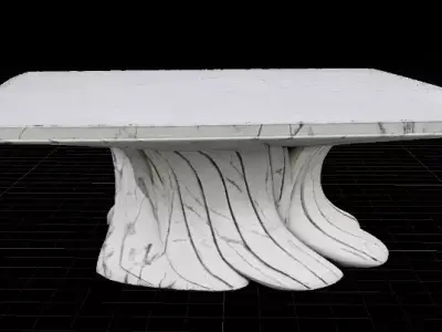 Luxury Parametric Sculptural Table Modern Interior 3D Model Low-poly 3D model