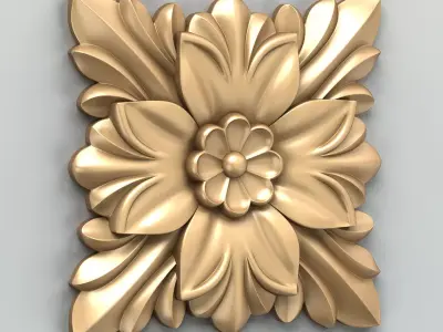 Square rosette 014 3D model
