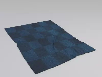 Blue Rug Free 3D model