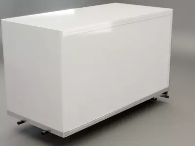 Tail Lift Box Van Struxture Low-poly 3D model