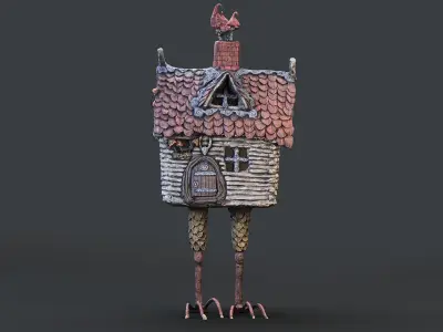 Garden Decor - Hut on Chicken Legs 3D model