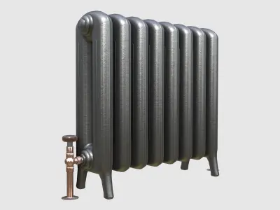 Game-ready iron radiator - Unity - HDRP - UE4 Low-poly 3D model