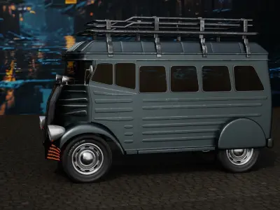 Cyberpunk Sytle Truck 3D model