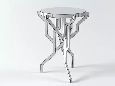 Plant table with apple 3D model