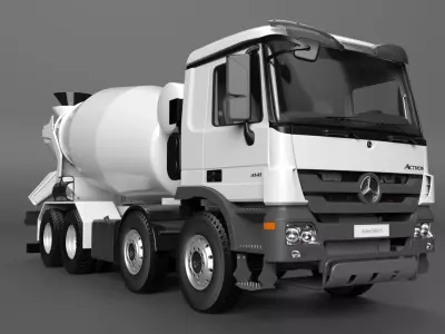 Mercedes ACTROS 4141 B cement Mixer 3D model