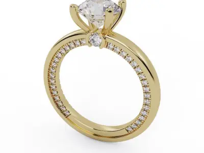 Diamond ring 3D print model 64