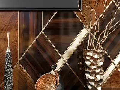 TV Wall Units set 03 3D model