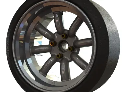 Watanabe wheels 8 spoke wheels 3D print model