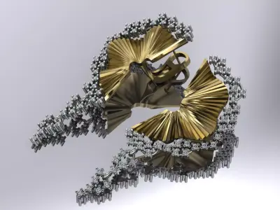 Exclusive Elegant Rings Jewelry Gold Brand 3D print model