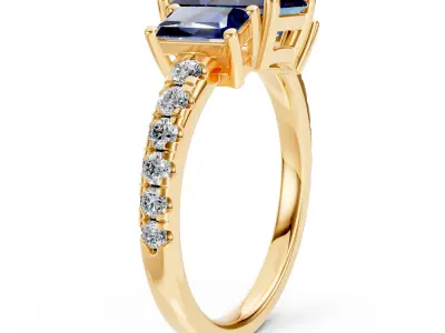 Pandora Sapphire Ring Free 3D print model