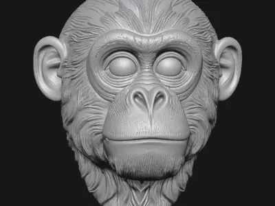 Chimpanzees 3D print model