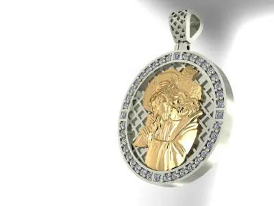 Jewelry Type Pendant Metal Weight 3D print model 3D print model