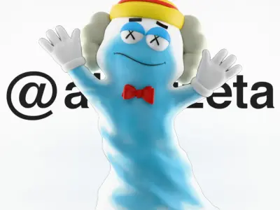 Kaws Boo Berry Textured Low-poly 3D model