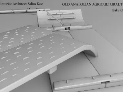  OLD ANATOLIAN AGRICULTURAL TOOL  DESIGN Low-poly 3D model
