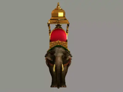 Elephant Carriage 3d model 3D model