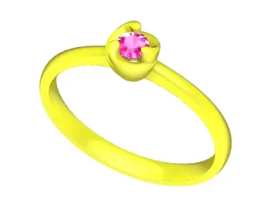 A5319 Eternity Diamond Women Ring 3D print model