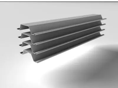 Metal Profile - Steel Pile 002 3D model