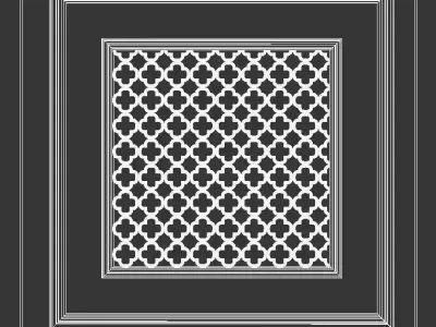 Decorative False Ceiling Panel 3D Model 3D model