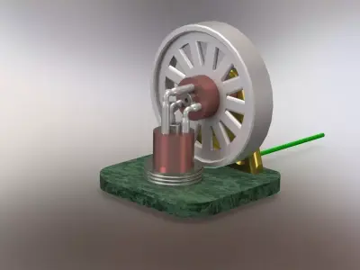 Elbow engine Free 3D model