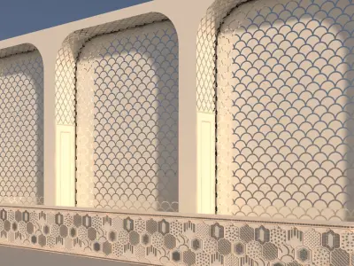 Bar with Mirror Work 3D model