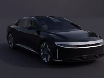 Generic Electric Sedan 6 Low-poly 3D model