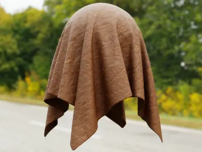 Realistic Cracked Brown Leather Procedural Shader Texture